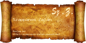 Szappanos Zalán névjegykártya